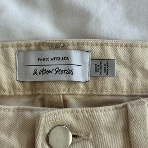 & Other Stories Cream Straight Leg Jeans